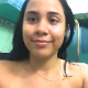 A pretty, Hispanic girl wrapped in only a towel pisses, pushes for a while, farts, and takes a shit while sitting on a toilet. Subtle plops are heard. She rinses her ass with a cup of water when done. Good constipation clip. Over 10 minutes.